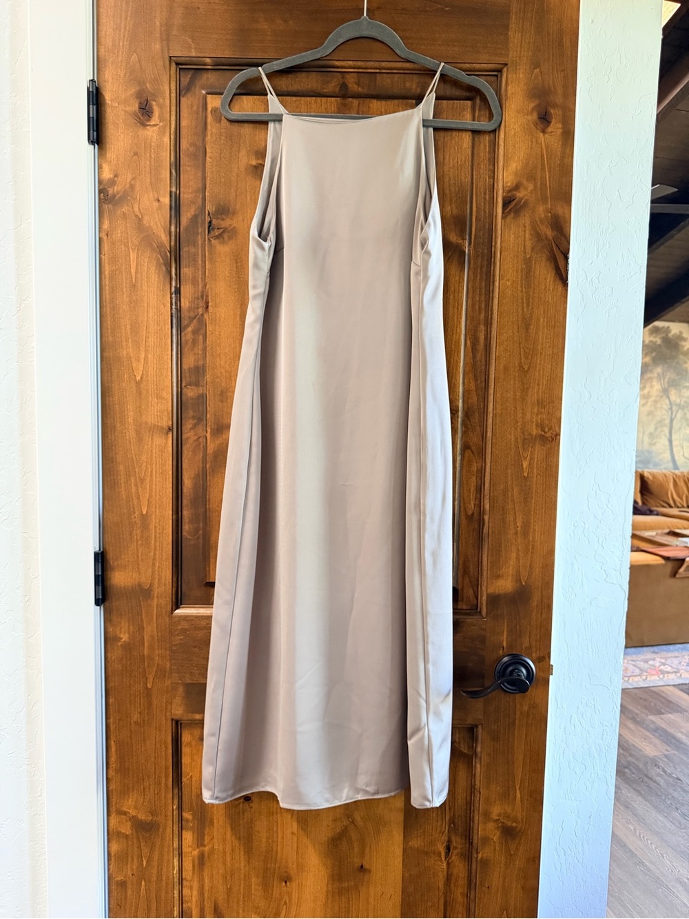 H&M Taupe Maxi Slip Dress with Thin Straps